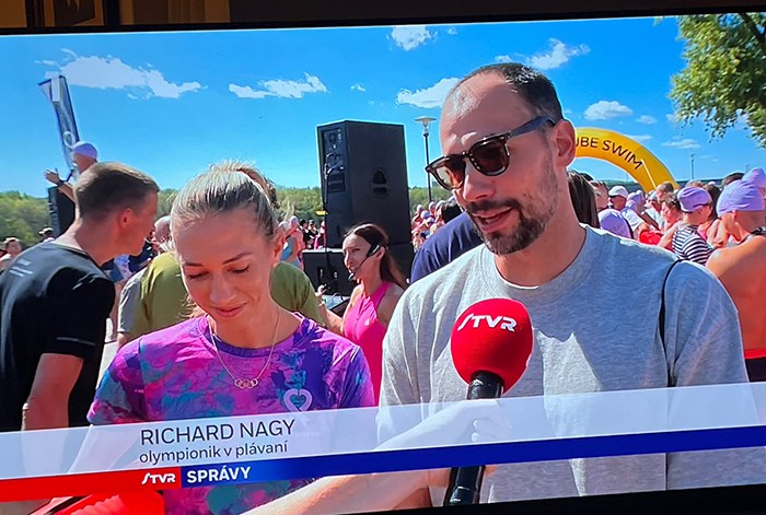 Richard Nagy v reportáži STVR z podujatia Trans Danube Swim 2026