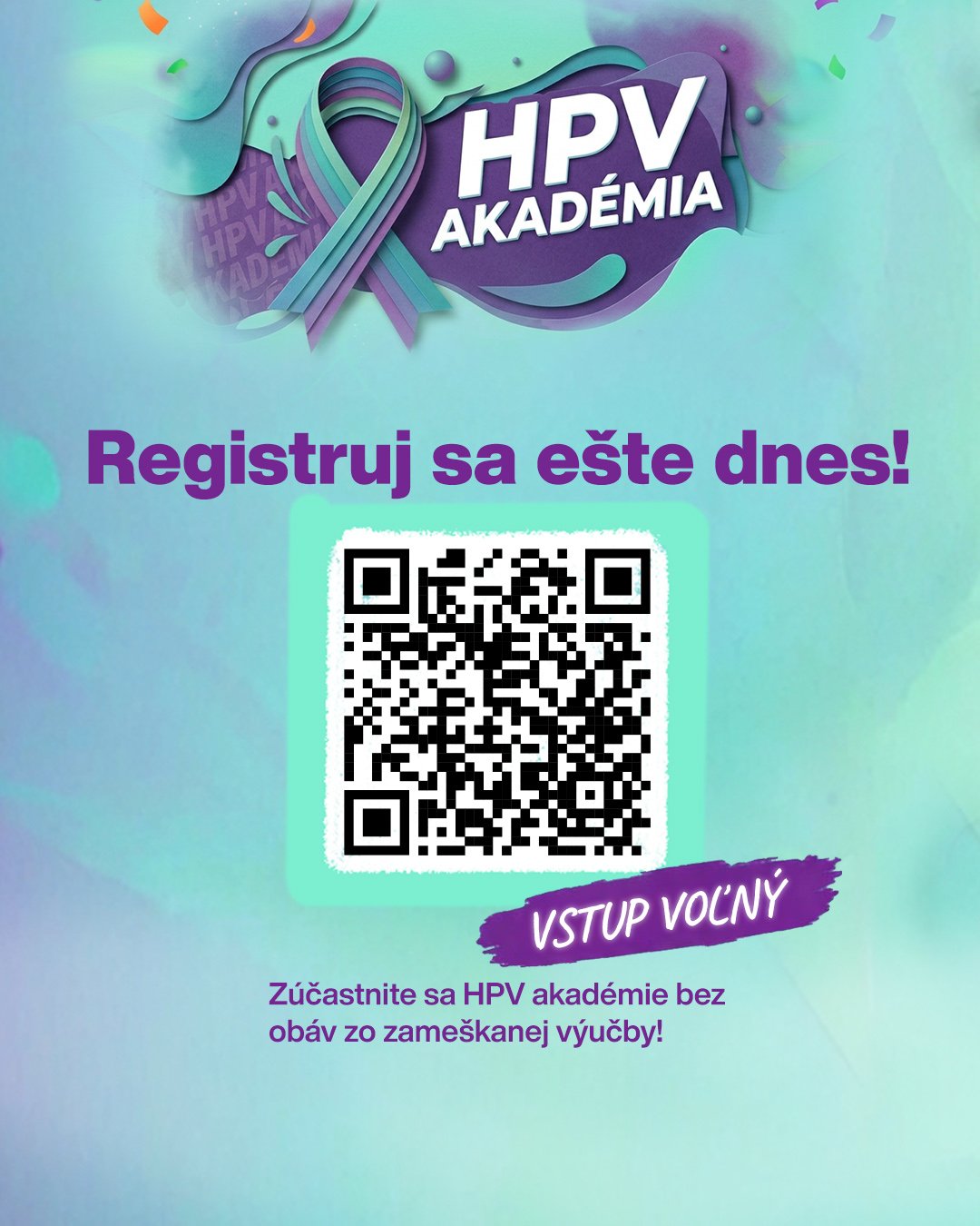 Registrácia na HPV AKADÉMIU – vstup voľný