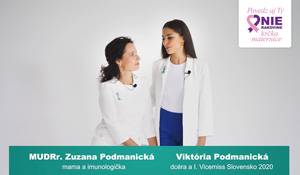 Pediatrička MUDr. Zuzana Podmanická so svojou dcérou Viktóriou, 1. vicemiss Slovensko 2020 v kampani NIE RAKOVINE